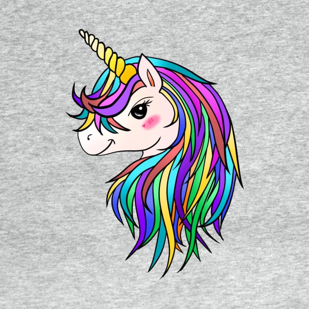 cute unicorn Pastel gift for women,unicorn lover ,fantasy by fall in love on_ink